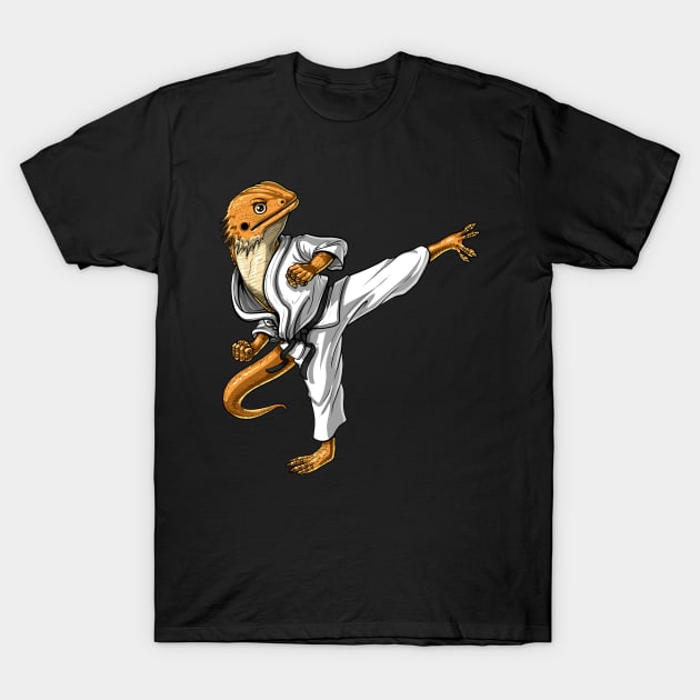 Bearded Dragon Karate T-Shirt by underheaven